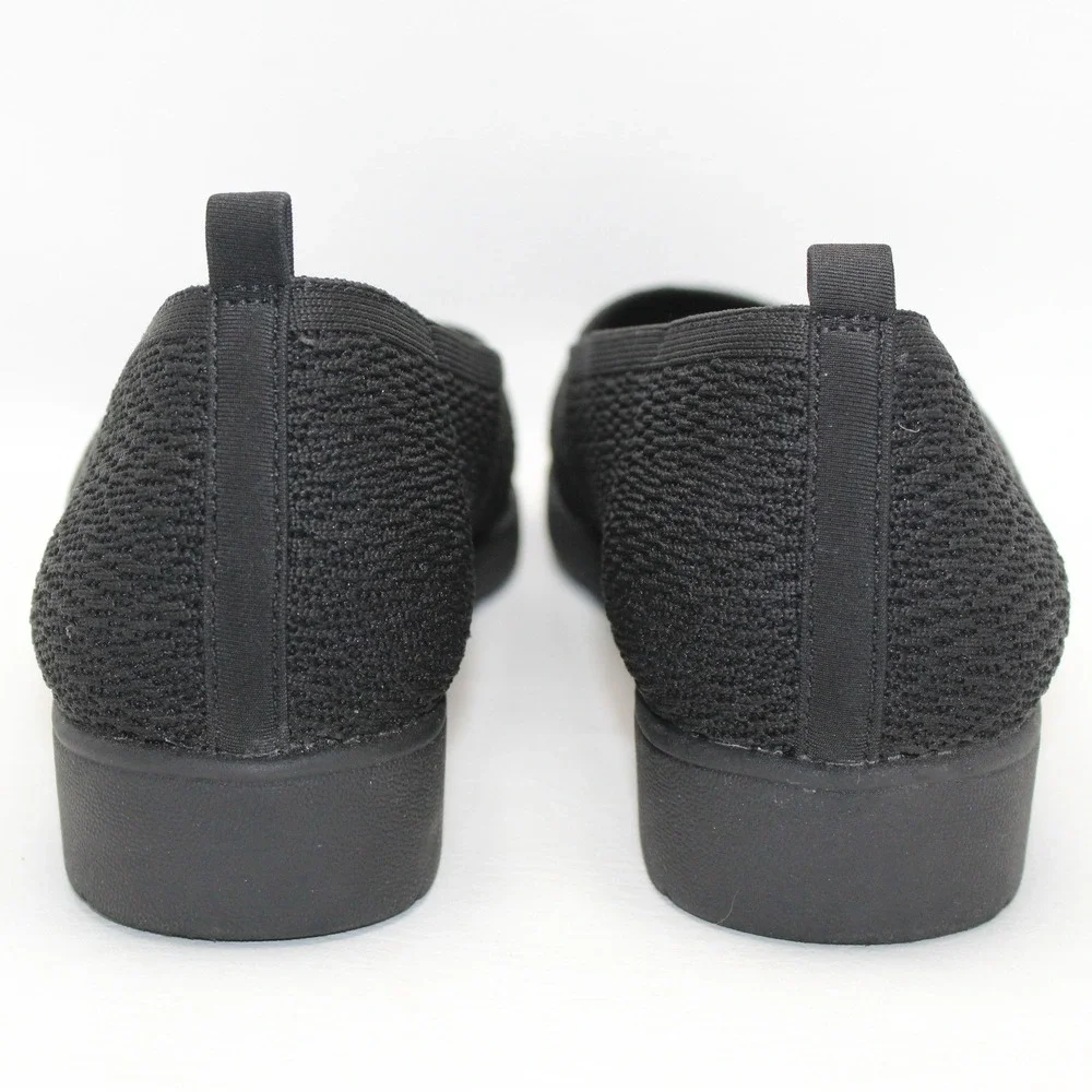 Skechers Stretch Fit Black Knit Slip On Flats Air Cooled‎ Memory Foam Womens 10